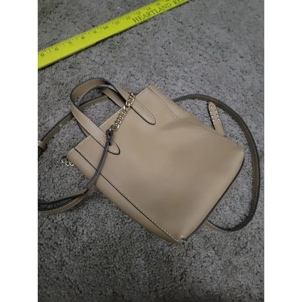 INC International Concepts Faux Leather Rachell Mini Crossbody Bag Tan NWOT